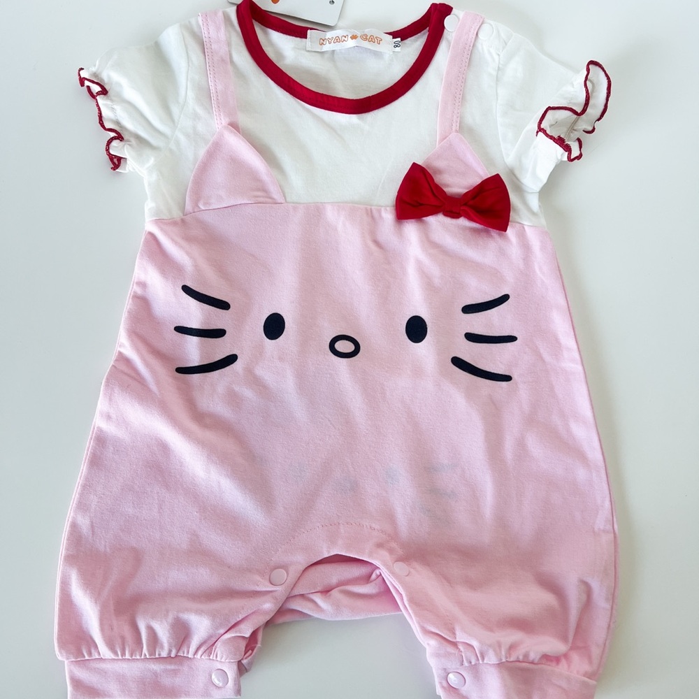 Cute Pink and White Baby Romper